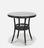 Dia Wicker Outdoor Coffee Table in Black Finish