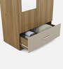 Diago 2 Door Wardrobe In Natural Teak Finish
