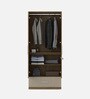 Diago 2 Door Wardrobe In Natural Teak Finish