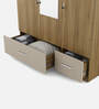 Diago 3 Door Wardrobe In Natural Teak Finish