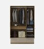 Diago 3 Door Wardrobe In Natural Teak Finish