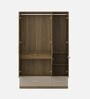 Diago 3 Door Wardrobe In Natural Teak Finish