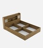 Diago King Size Bed In Natural Teak Finish With Box Storage