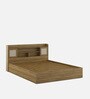 Diago King Size Bed In Natural Teak Finish With Box Storage