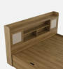 Diago King Size Bed In Natural Teak Finish With Box Storage