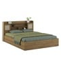 Diago King Size Bed In Natural Teak Finish With Box Storage