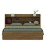 Diago King Size Bed In Natural Teak Finish With Box Storage