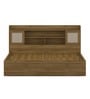 Diago King Size Bed In Natural Teak Finish With Box Storage
