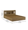 Diago King Size Bed In Natural Teak Finish With Box Storage