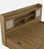 Diago King Size Bed In Natural Teak Finish With Hydraulic Storage