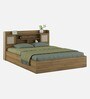 Diago King Size Bed In Natural Teak Finish With Hydraulic Storage