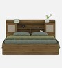 Diago King Size Bed In Natural Teak Finish With Hydraulic Storage