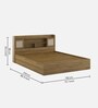 Diago King Size Bed In Natural Teak Finish With Hydraulic Storage