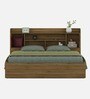 Diago King Size Bed In Natural Teak Finish With Hydraulic Storage