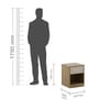 Diago Night Stand In Natural Teak Finish With Printed Flute
