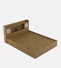 Diago Queen Size Bed In Natural Teak Finish With Box Storage