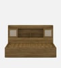 Diago Queen Size Bed In Natural Teak Finish With Box Storage