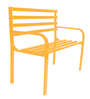 Diamante Metal 2 Seater Park Bench in Yellow Colour