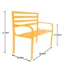 Diamante Metal 2 Seater Park Bench in Yellow Colour