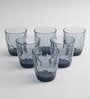 Diamond 390ml Blue Glass (Set of 6) Everyday Glasses