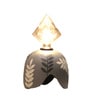 Diamond Bulb Grey Designer Clay Table Lamp