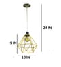 Diamond Geometric Golden Metal Pendant Hanging Light