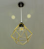 Diamond Geometric Golden Metal Pendant Hanging Light