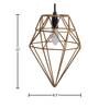 Diamond Gold Iron Single Hanging Light