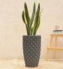 Diamond Grey Plastic Planter