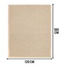 Beige Diamond Jute & Cotton Woven 4X6 Ft Carpet