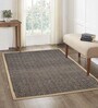 Black Diamond Jute & Cotton Woven 5X7 Ft Carpet