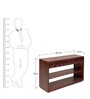 Diamond Sheesham Wood Console Table in Honey Natural Finish