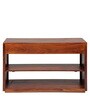 Diamond Sheesham Wood Console Table in Honey Natural Finish