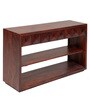Diamond Sheesham Wood Console Table in Honey Natural Finish