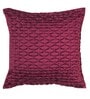 Purple Textured Cotton 16 x 16 Inches Cushion Cover