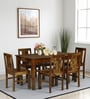 Diamond Sheesham Wood 6 Seater Dining Set  In Provincial Teak Finish