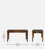 Diamond Sheesham Wood 6 Seater Dining Set With Bench  In Provincial Teak Finish