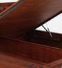 Diamond Sheesham Wood Queen Size Bed in Honey Natural Finish with Hydraulic Storage