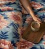 Blue Diana Light Weight Cloudy Mink Silky Blanket