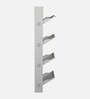 Diana Metal 4 Door Wall Mounted Shoe Rack In White Colour