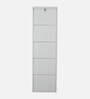 Diana Metal 5 Door Wall Mounted Shoe Rack In White Colour