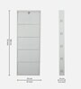 Diana Metal 5 Door Wall Mounted Shoe Rack In White Colour