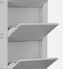 Diana Metal 5 Door Wall Mounted Shoe Rack In White Colour