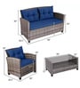 Diani Wicker Patio Table & Sofa Set In Grey Colour (2+1+1)