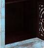 Diedre Solid Wood Cabinet In Blue Distress Finish