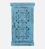 Diedre Solid Wood Cabinet In Blue Distress Finish