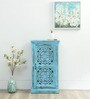 Diedre Solid Wood Cabinet In Blue Distress Finish