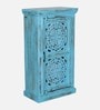 Diedre Solid Wood Cabinet In Blue Distress Finish