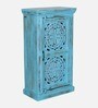 Diedre Solid Wood Cabinet In Blue Distress Finish