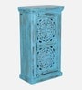 Diedre Solid Wood Cabinet In Blue Distress Finish